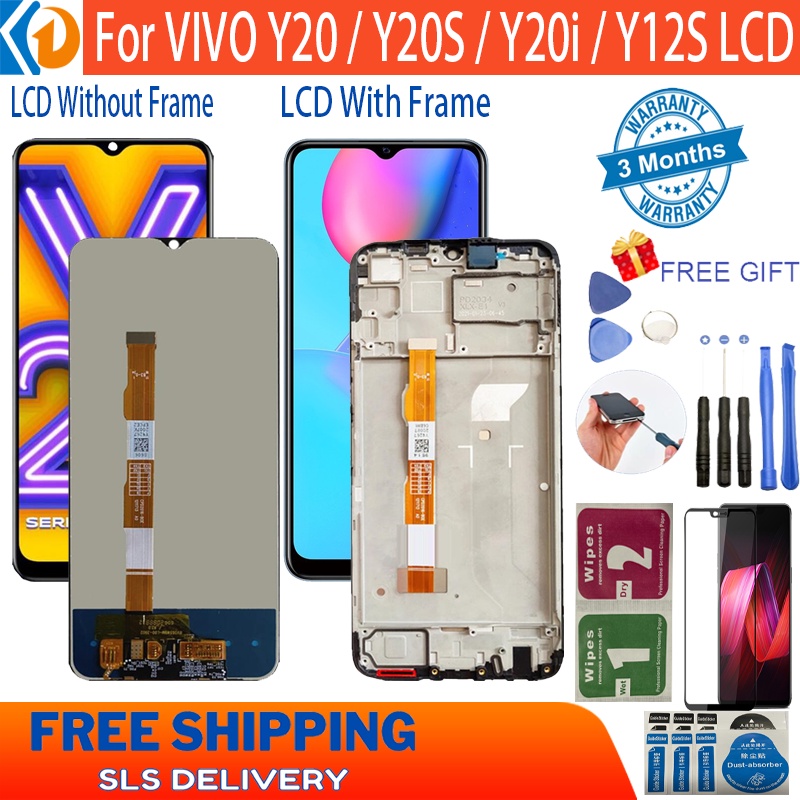 For VIVO Y20 V2043 Y20S Y20i Y12S Y12A LCD Display Screen With Frame