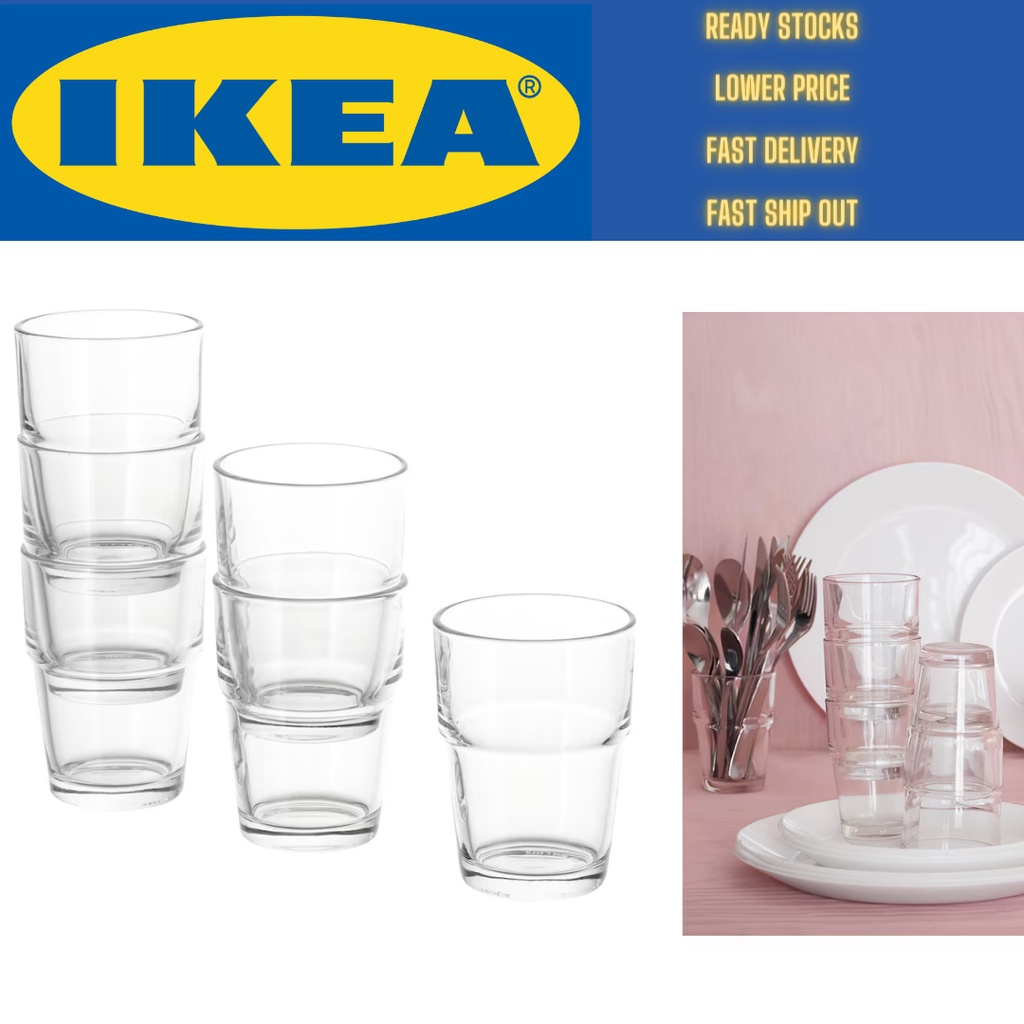 IKEA REKO Glass Clear Glass 17 Cl 6pcs Per Box Shopee Malaysia