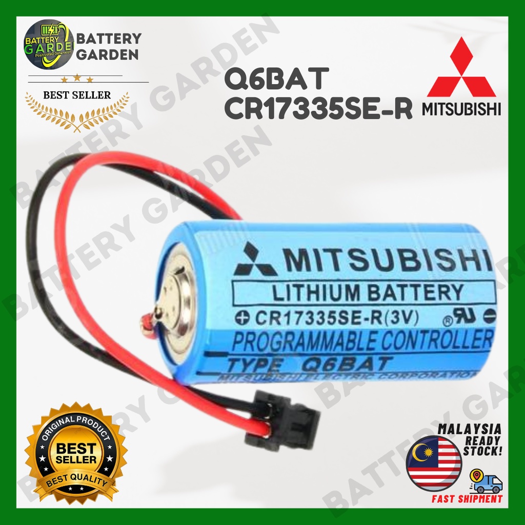 CR17335SE R Q6BAT 3V PLC Battery W Plug For CNC System 17335 CR17335