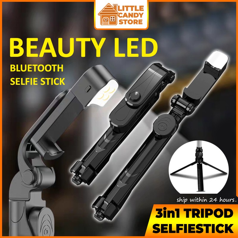 In Monopod Tripod Selfie Stick Stand Xt W Led Light Wireless