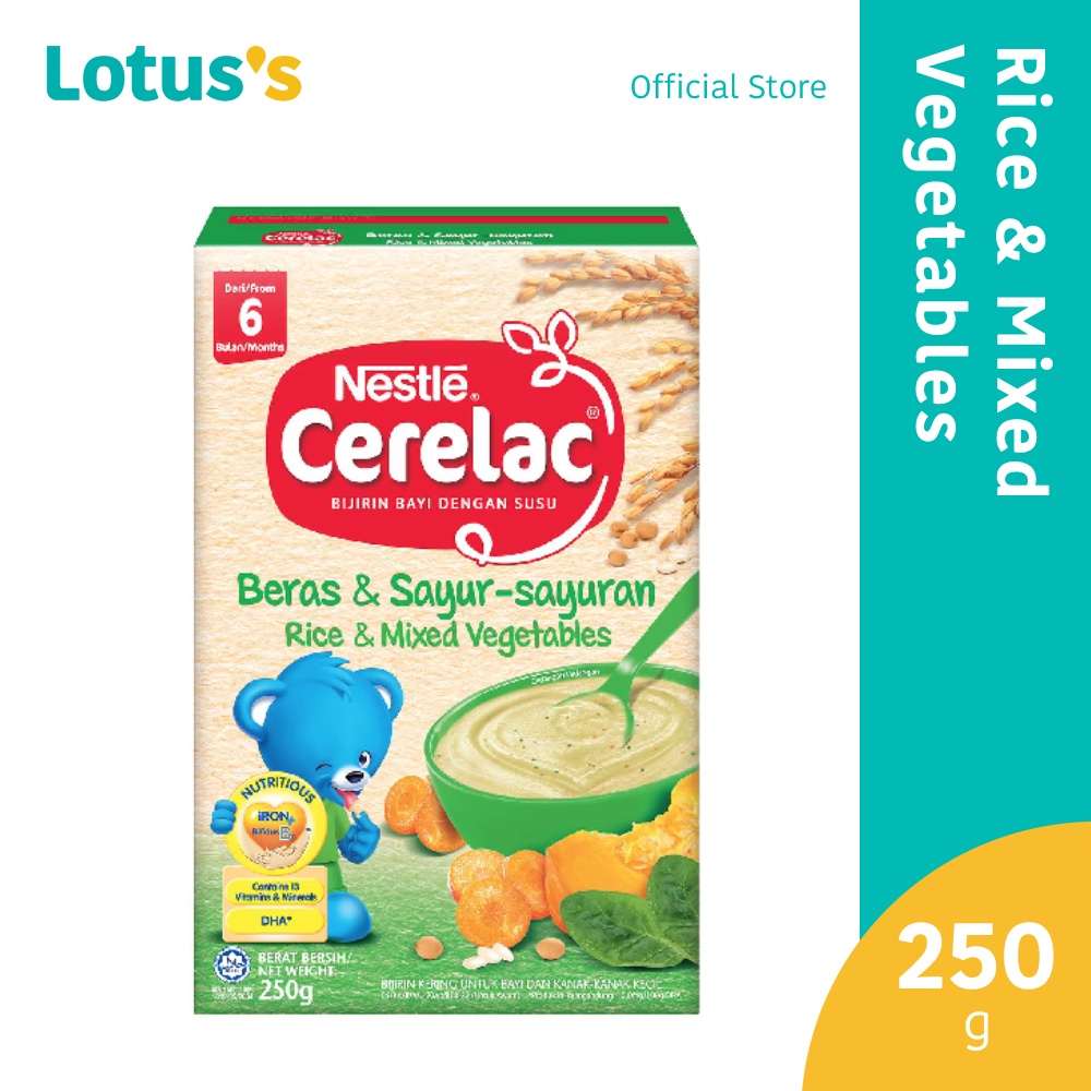 Nestle Cerelac Infant Cereal With Milk Rice Mixed Vegetables 250g