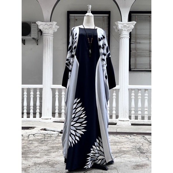 Jubah Kaftan Dahlia Batik Lukis Asli Kelantan Shopee Malaysia