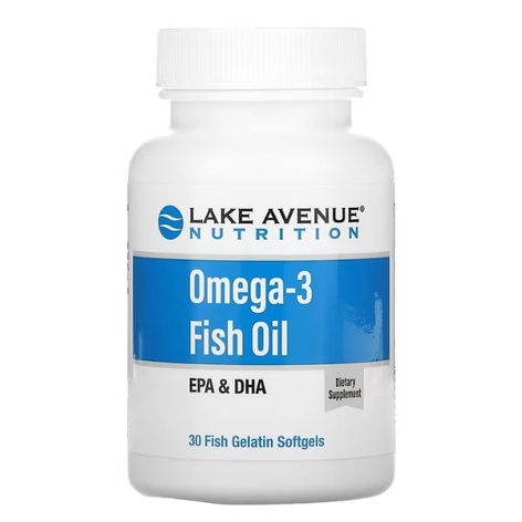 Lake Avenue Nutrition Omega Fish Oil Mg Fish Gelatin