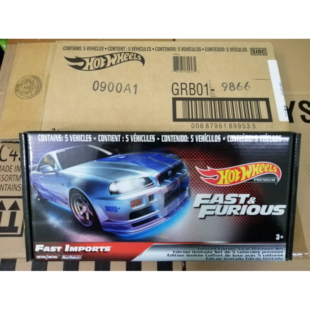 Hot Wheels Fast Furious Premium Box Fast Imports Wave A