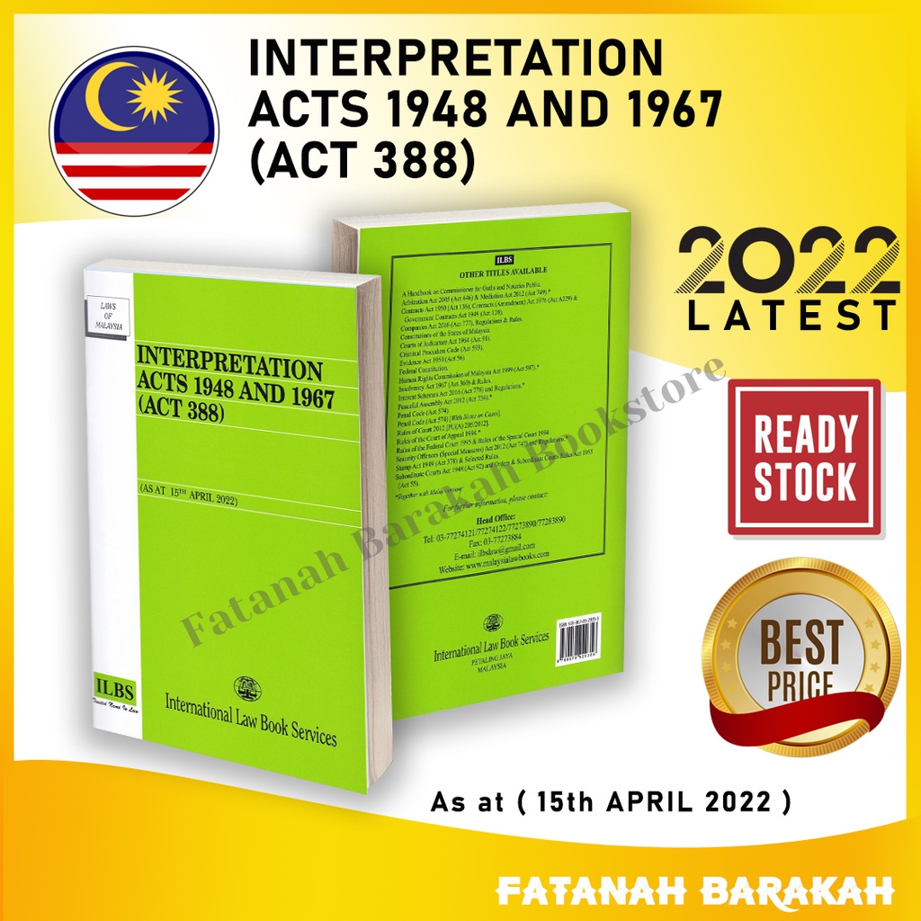 Interpretation Acts And Act As At Th April