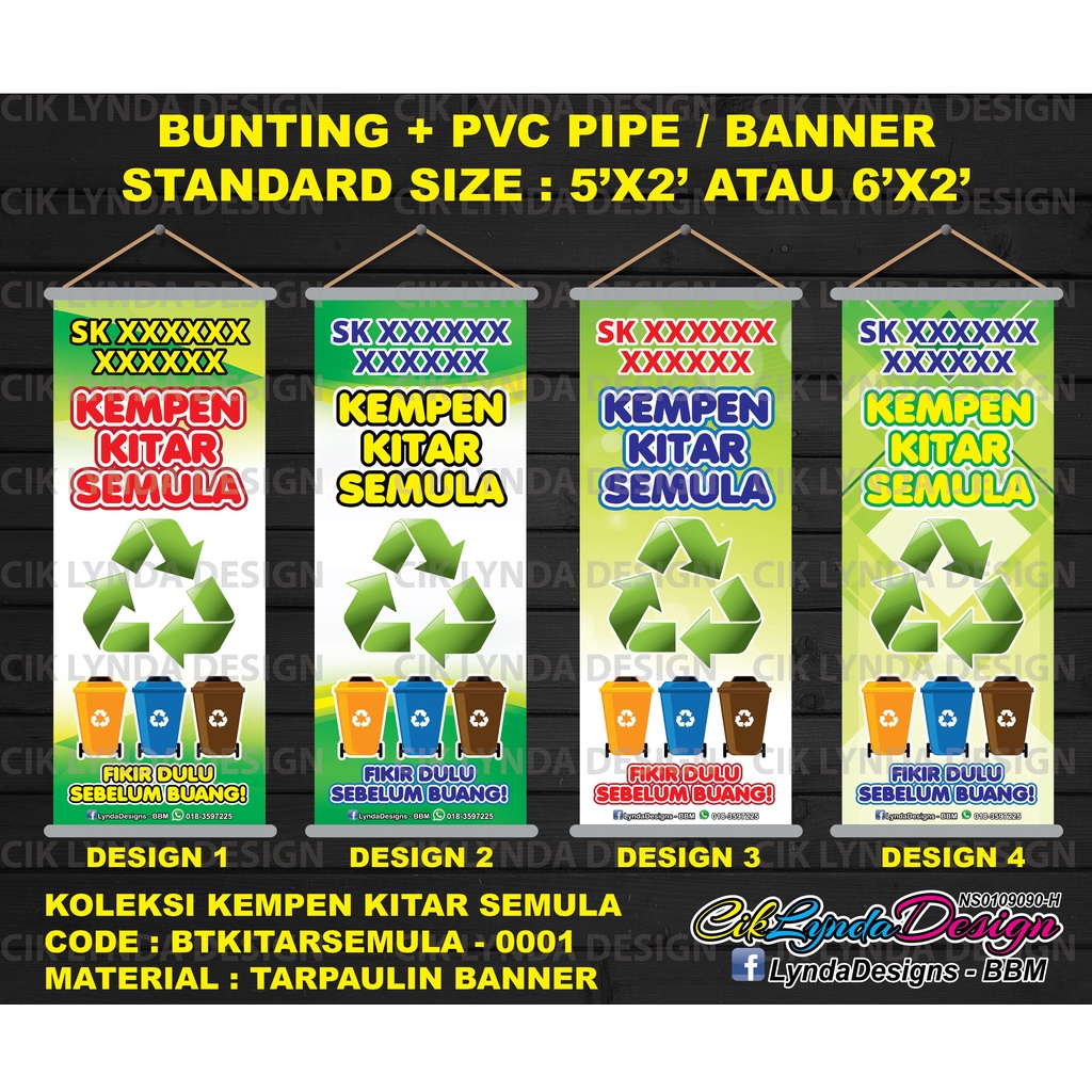 PRE ORDER BUNTING PVC PIPE KEMPEN KITAR SEMULA 3R SEKOLAH