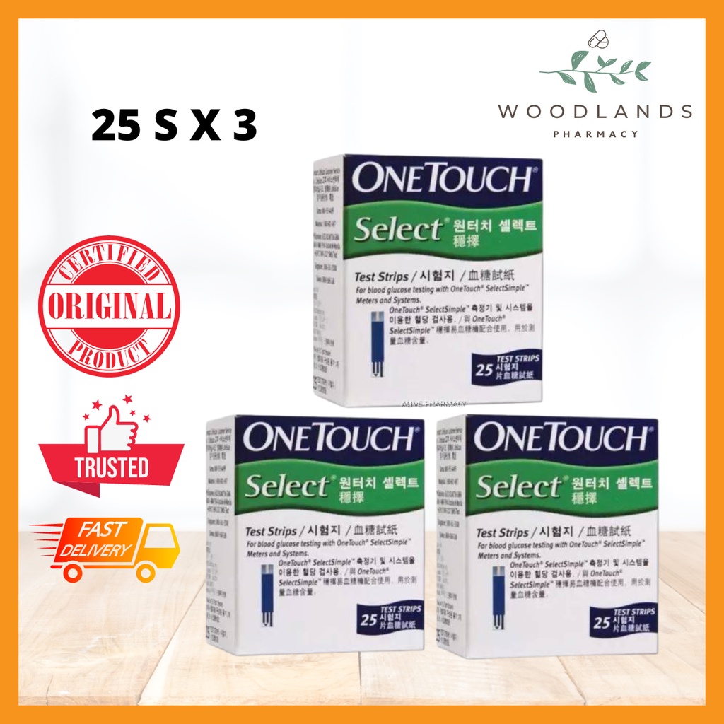 One Touch Select Test Strips S X Triple Pack Shopee Malaysia