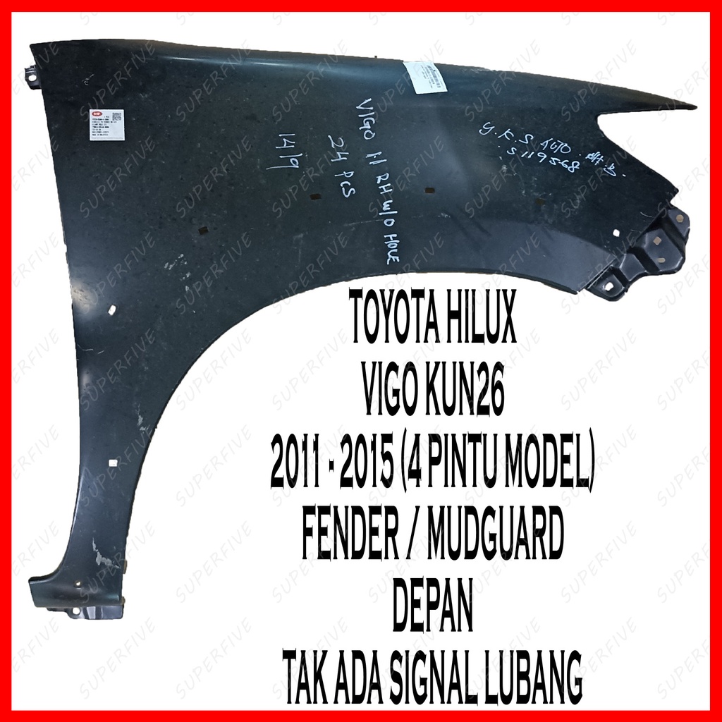 Toyota Hilux Vigo Kun Door Front Fender Mudguard