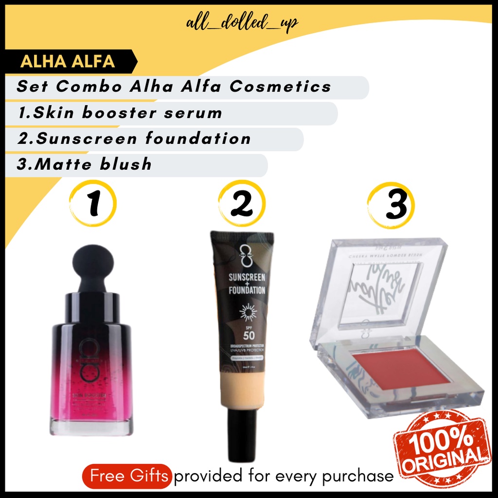 Alha Alfa Set Combo Alha Alfa Kosmetik Skin Booster Serum