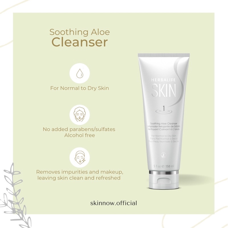 Herbalife SKIN Soothing Aloe Cleanser For Normal To Dry Skin Holy