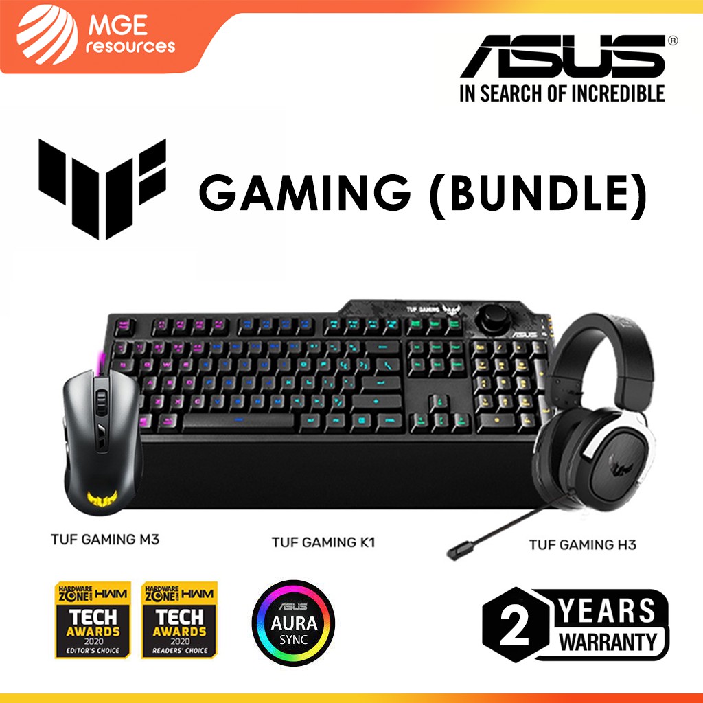 ASUS TUF Gaming Bundle Combo TUF Gaming Mouse M3 Keyboard K1 TUF