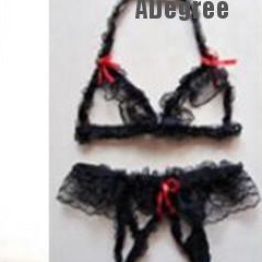 Adegree Women S Sexy Lace Open Crotch Thongs G String Bikini Lingerie