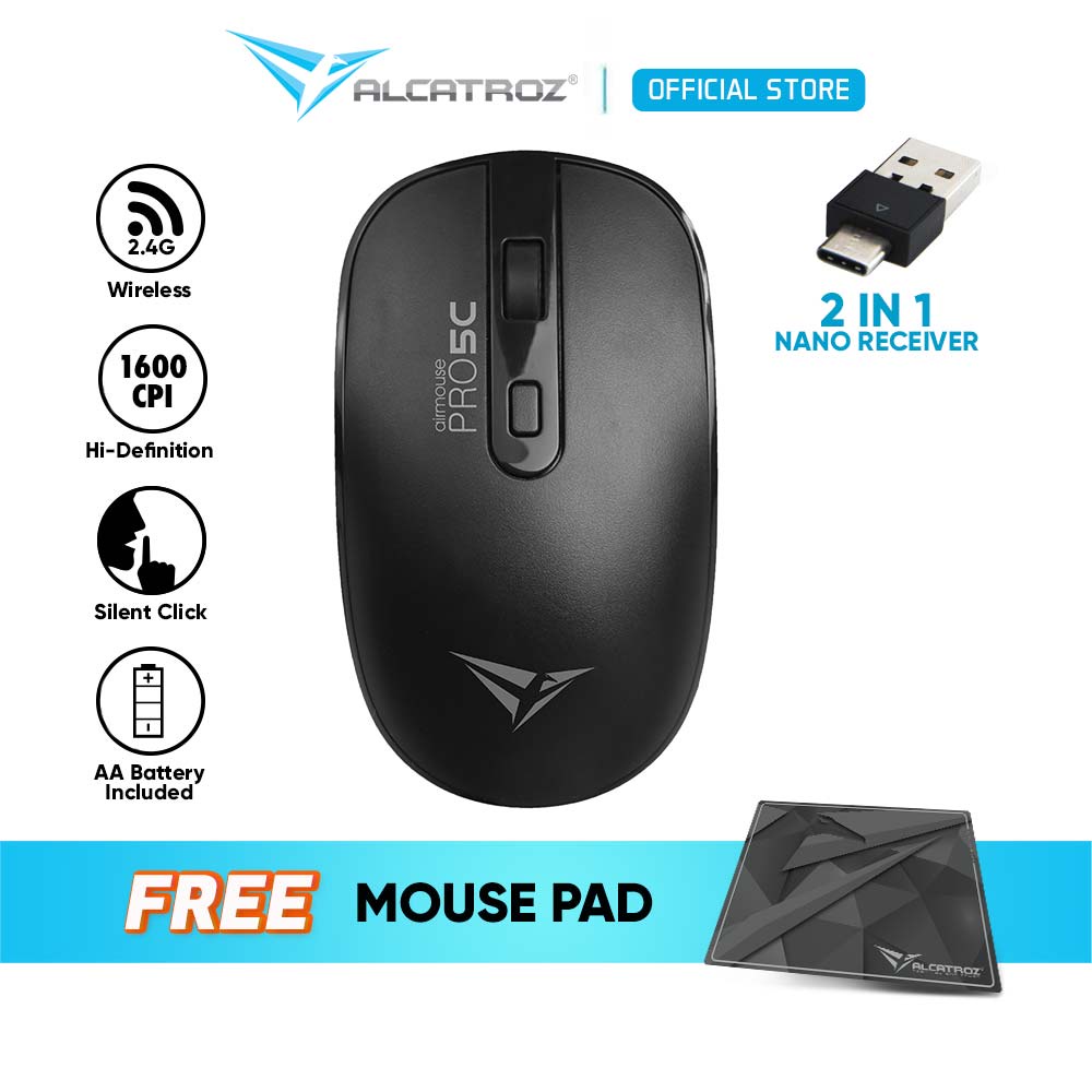 Alcatroz Airmouse Pro C Silent Click Wireless Mouse G Wireless