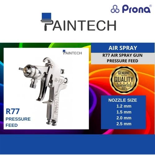 100 GEUNINE PRONA R77 Air Spray Gun For Pressure Feed Air Spray Gun