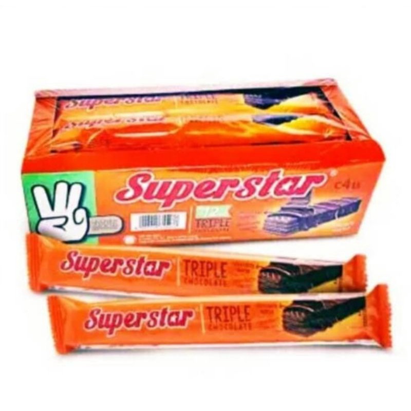 Superstar Triple Chocolate Wafers Box Contents 12 Pcs Shopee Malaysia