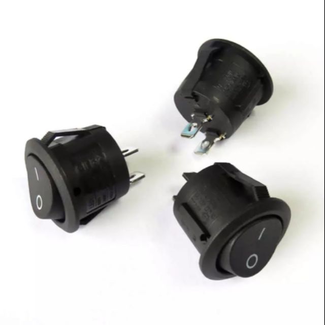 Rocker Switches Black Mini Mm Pin On Off A V Shopee Malaysia