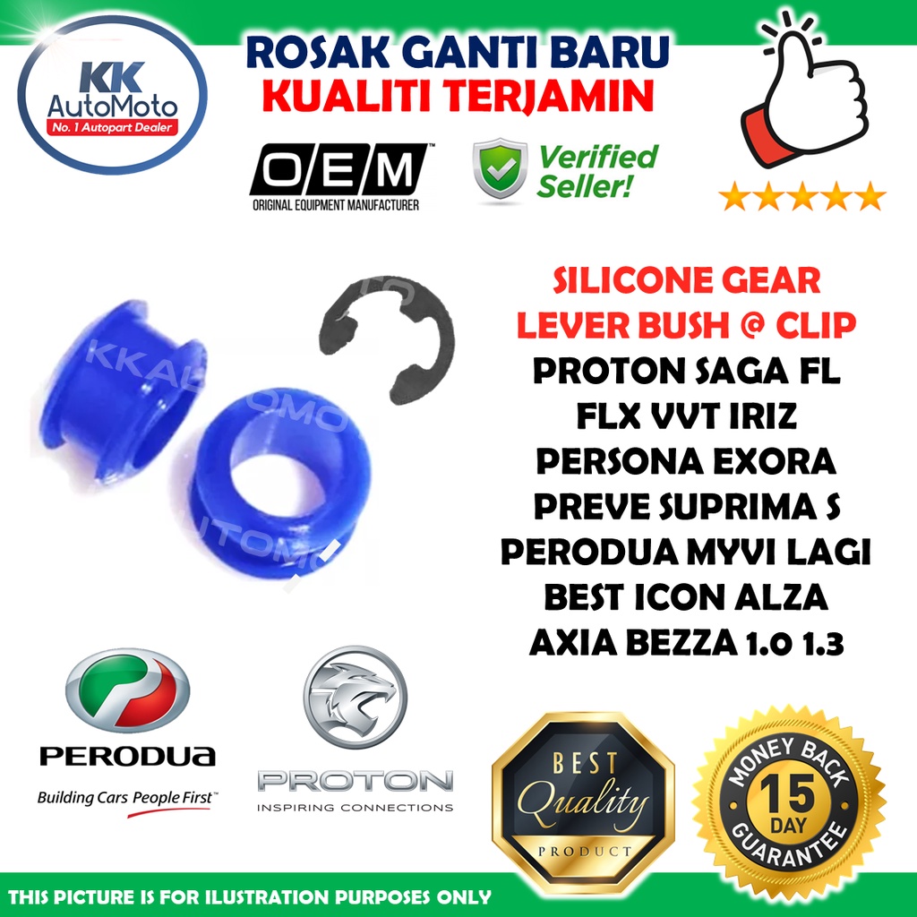 Biji Gear Lever Bush Silicone Clip Getah Biru Proton Saga Fl Flx Iriz