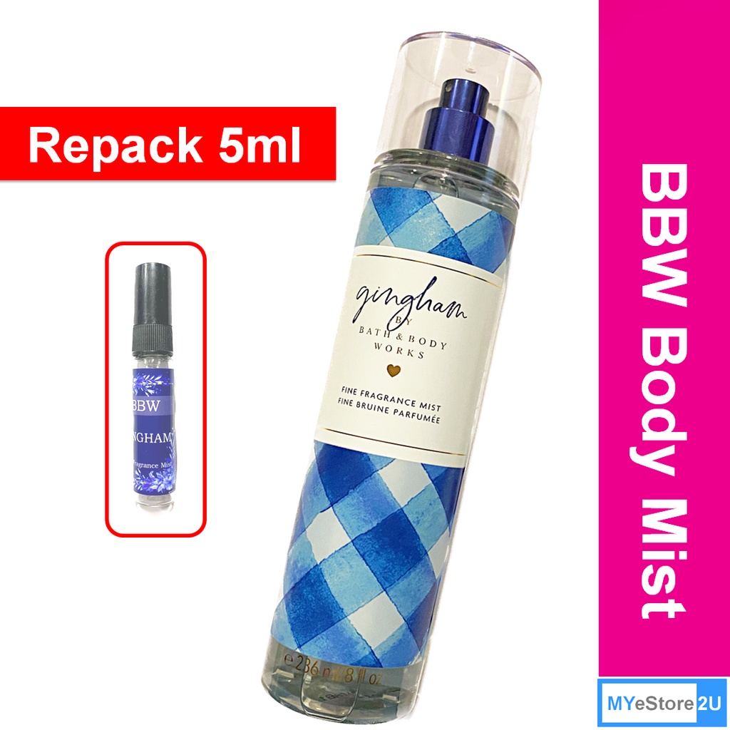 Repack Original BBW Body Mist Isian Semula 5ml Using Original Bath