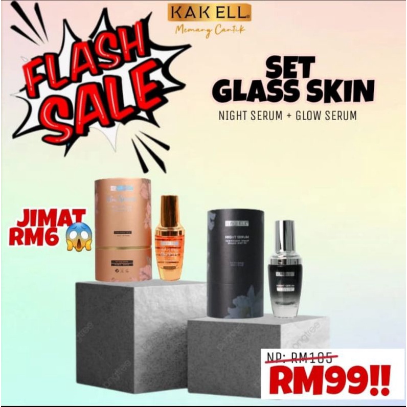 SET GLASS SKIN KAK ELL Night Serum Glow Serum Shopee Malaysia