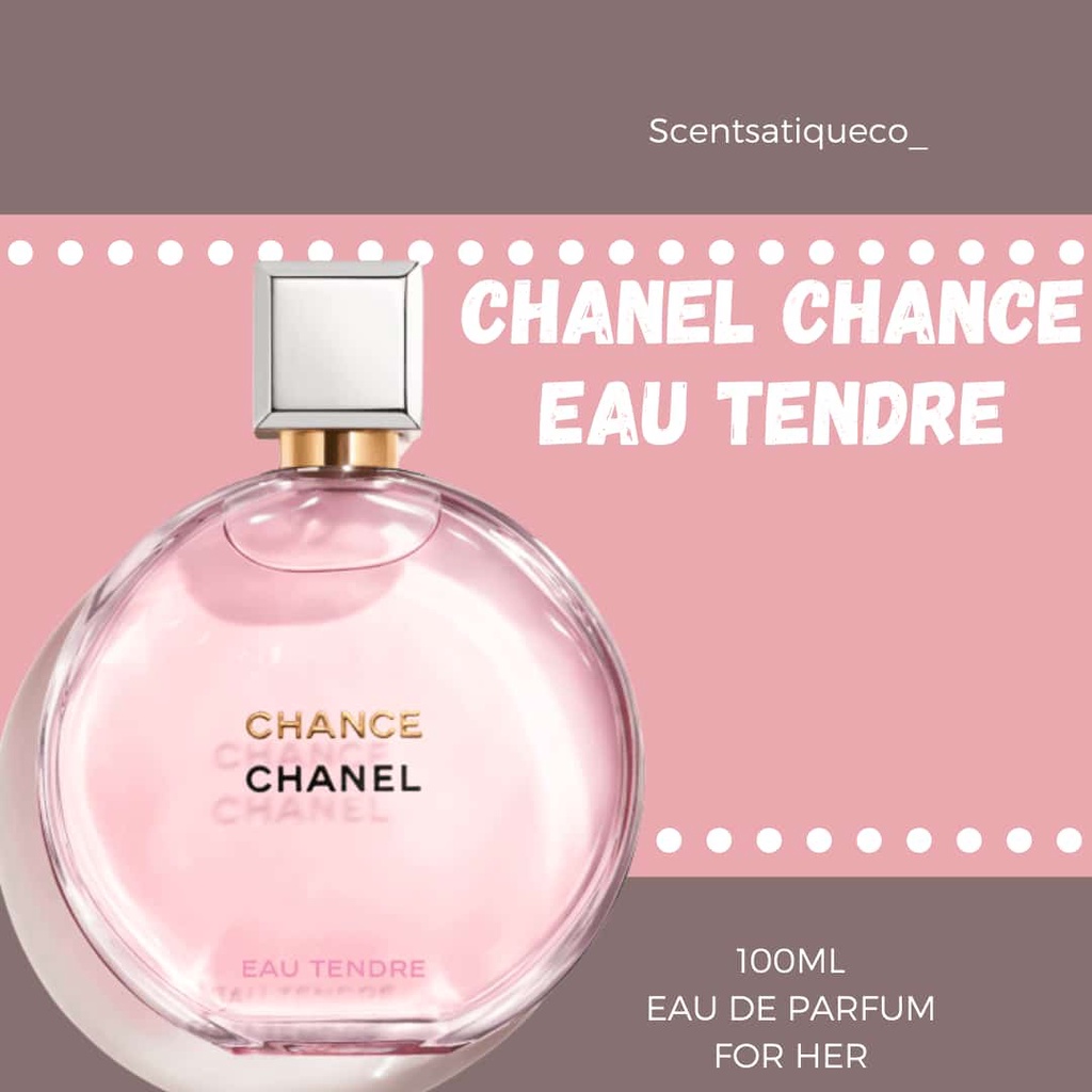 100 ORIGINAL PERFUME CHANEL CHANCE EAU DE TENDRE EAU DE PARFUM