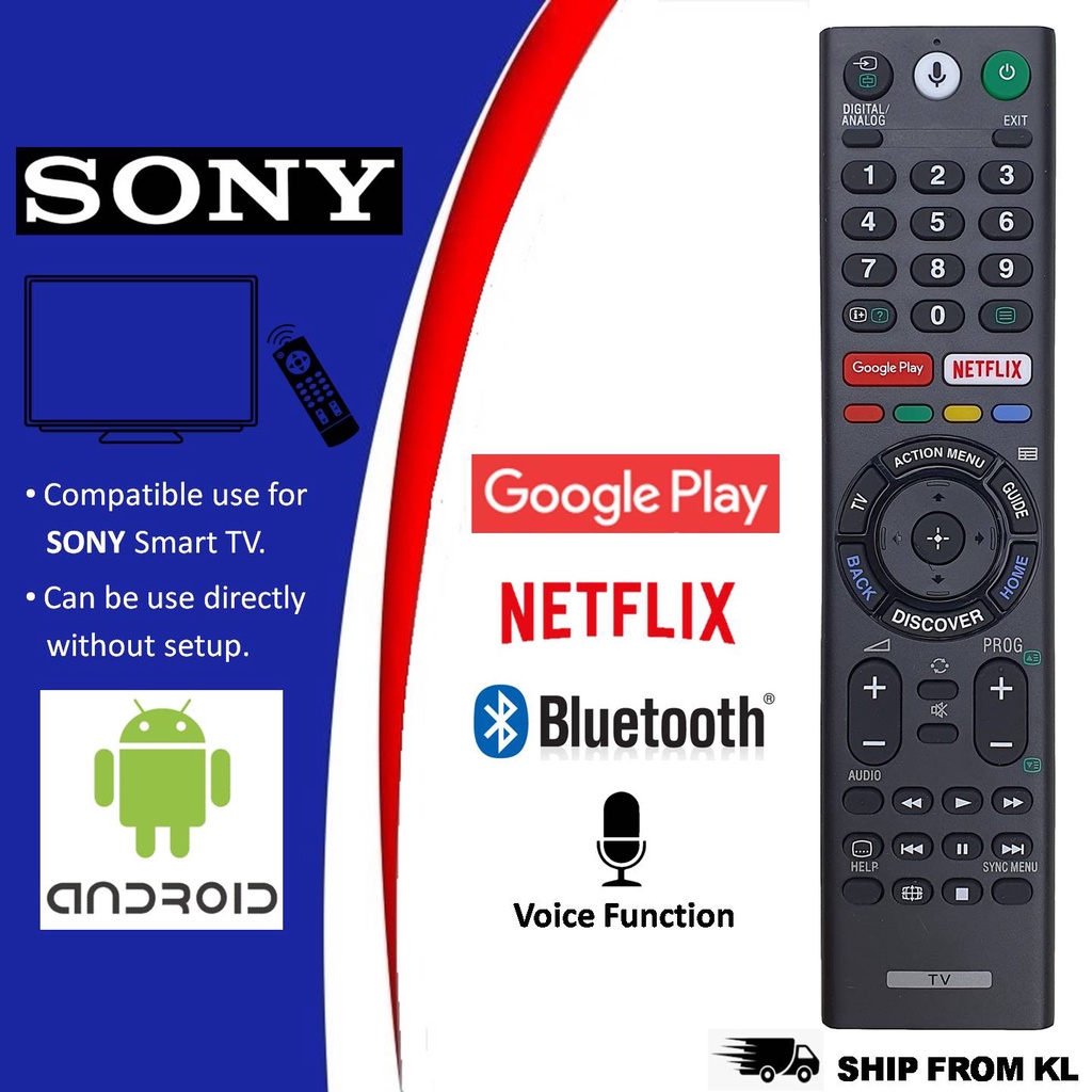 SONY Android Smart TV Remote Control Replacement RMF TX200P