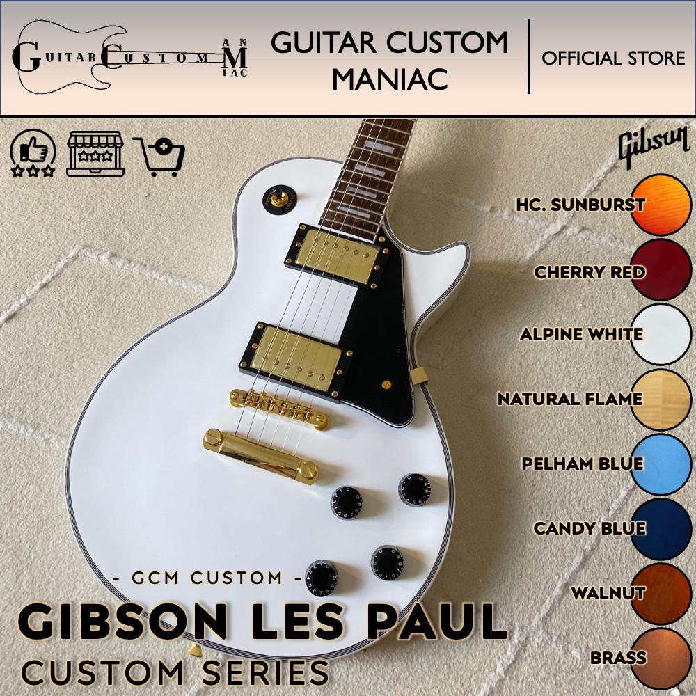 Preorder Gcm Custom Made Gibson Les Paul Custom Electric Guitar New