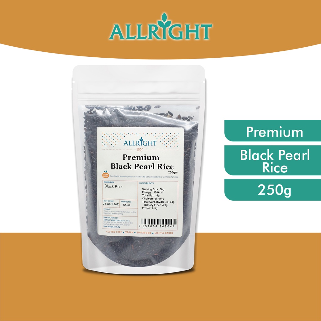 AllRight Organic Premium Black Pearl Rice 250g Shopee Malaysia