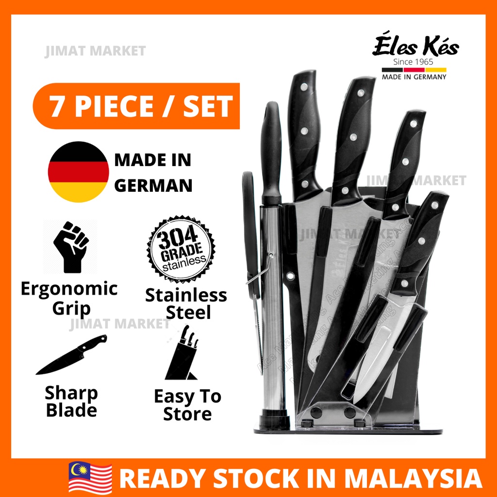 Jimatmarket Kitchen Knife Set Pisau Dapur Kitchen Scissors Knife Holder