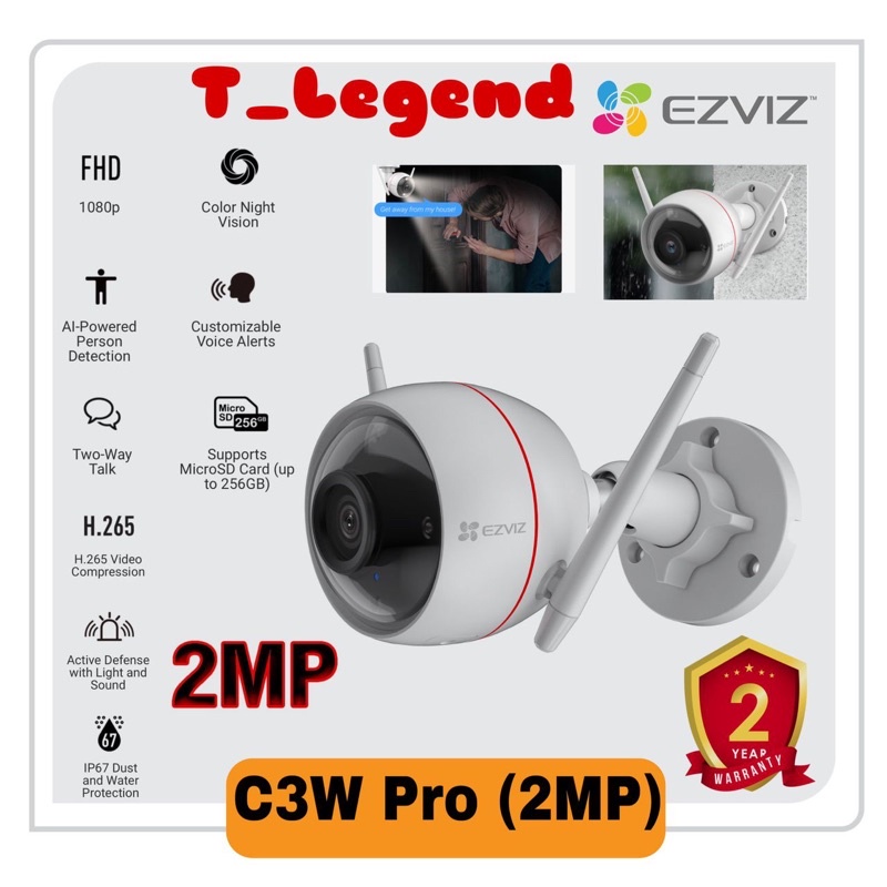 Ezviz C W Pro Mp P Cctv Gb Full Color Night Vision Ip