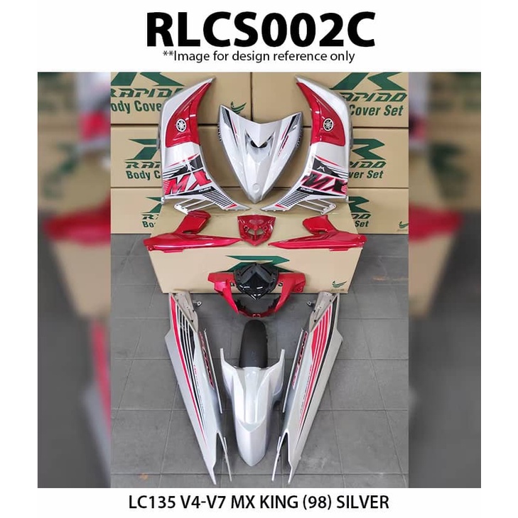 Rapido Cover Set Lc V V Mx King Silver Sticker Tanam Shopee