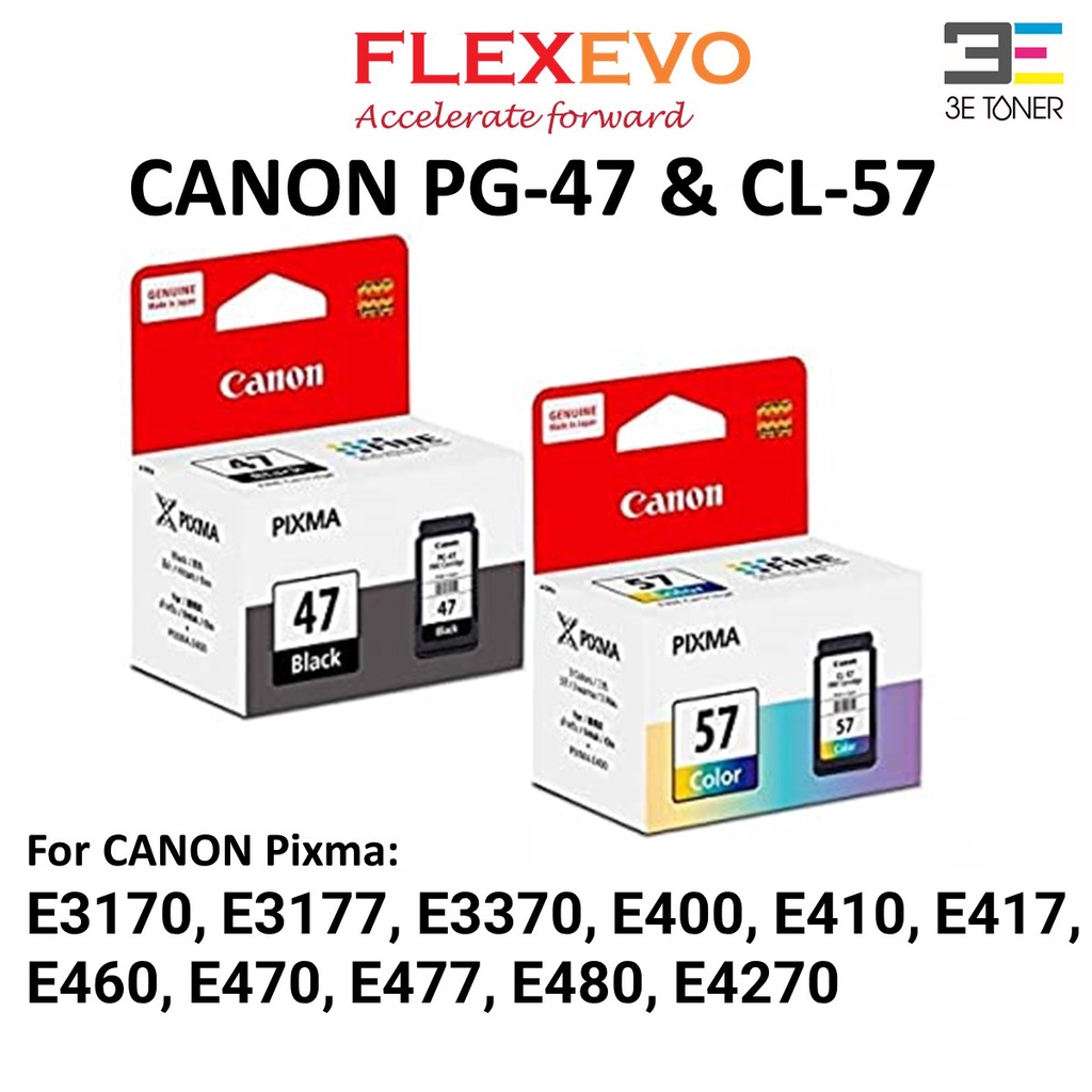 Canon 47 57 PG 47 CL 57 CL 57S PG47 CL57 CL57S Ink Cartridge E3170