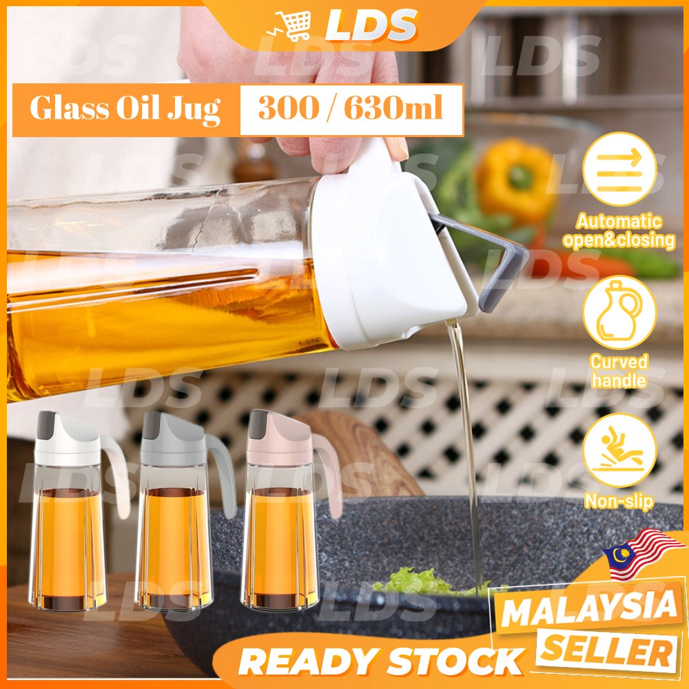 Sims Kitchen Glass Oil Bottle Dispenser Automatic Opening Home Bottles