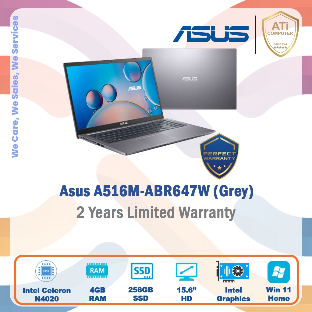 Asus Vivobook A M Abr W Grey Intel Celeron N G Ram Gb Ssd