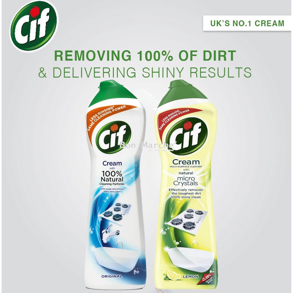 Cif Cleaning Cream Lemon Original Ml Shopee Malaysia