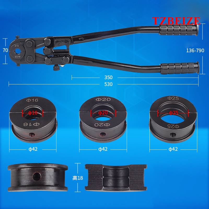 Ready Stock Handhold Tube Pipe Crimping Tool CW 1625 PE PEX Manual