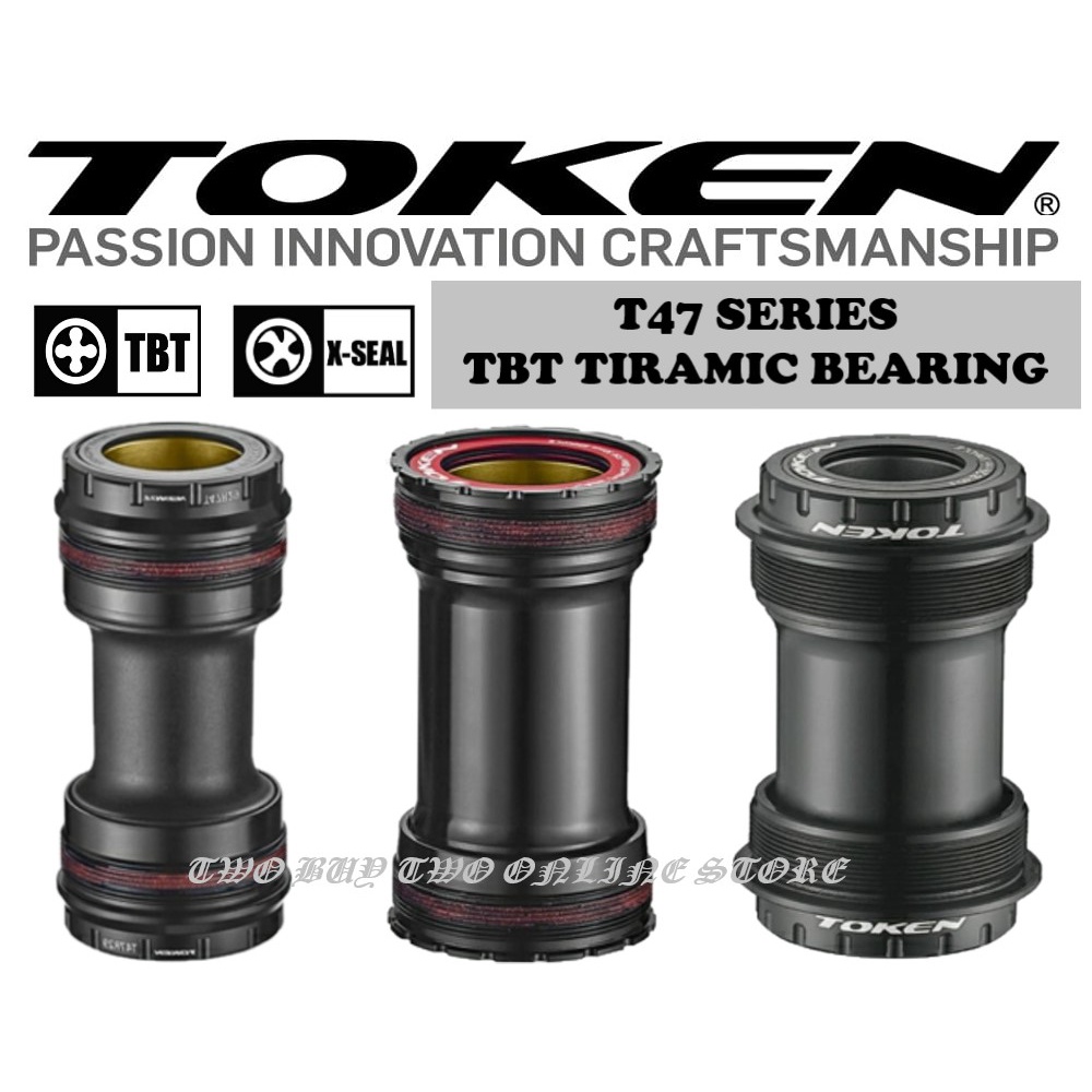 TOKEN T47 Series Bottom Bracket TBT Tiramic Bearing Inboard Outboard