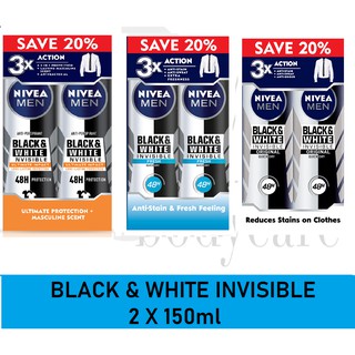 NIVEA Men Deodorant Spray Black White Invisible Ultimate Impact