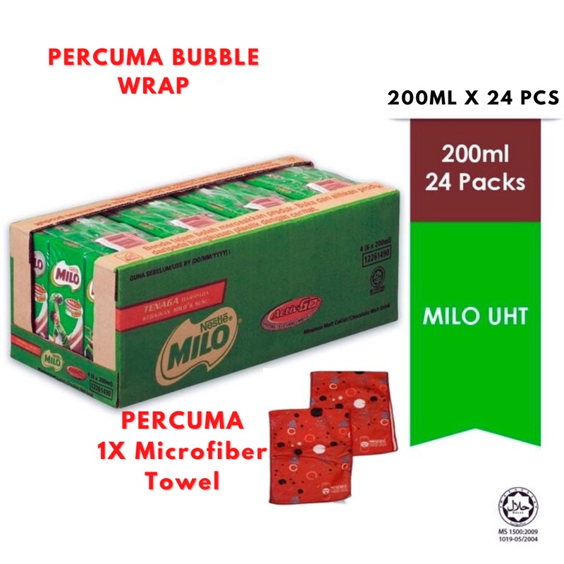 Nestle MILO Activ Go Chocolate Malt UHT 200ml X 24 Packs Shopee