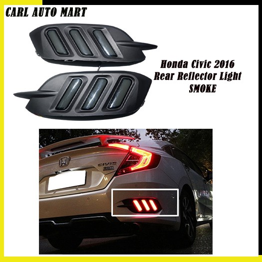 Honda Civic Rear Reflector Light Smoke And Red Shopee Malaysia