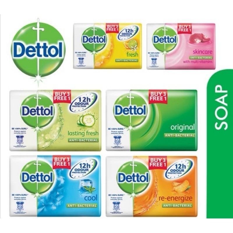 DETTOL ANTIBACTERIAL BODY SOAP BAR Series 100 G Shopee Malaysia