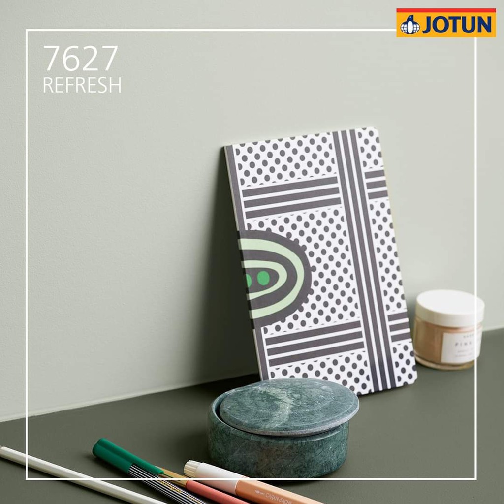 SINAR JOTUN 7627 REFRESH 1 LITER INTERIOR WASHABLE PAINT MAJESTIC TRUE