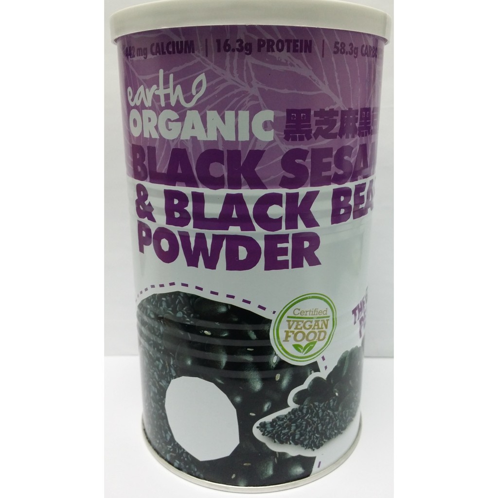 Earth Organic Black Sesame Black Bean Powder 500g Exp 10 2023