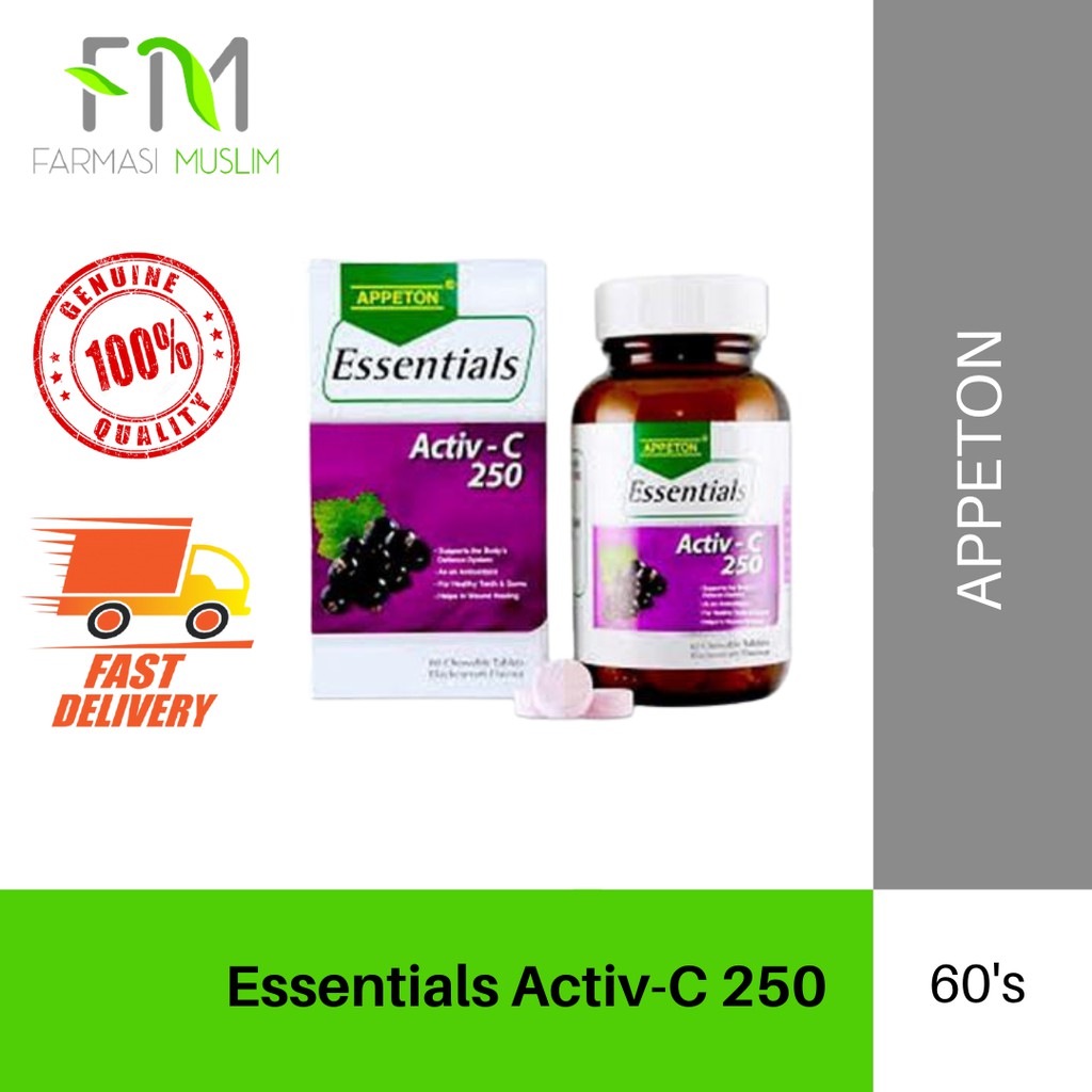 APPETON Essentials Activ C 250 Blackcurrant For Immunity Antioxidant