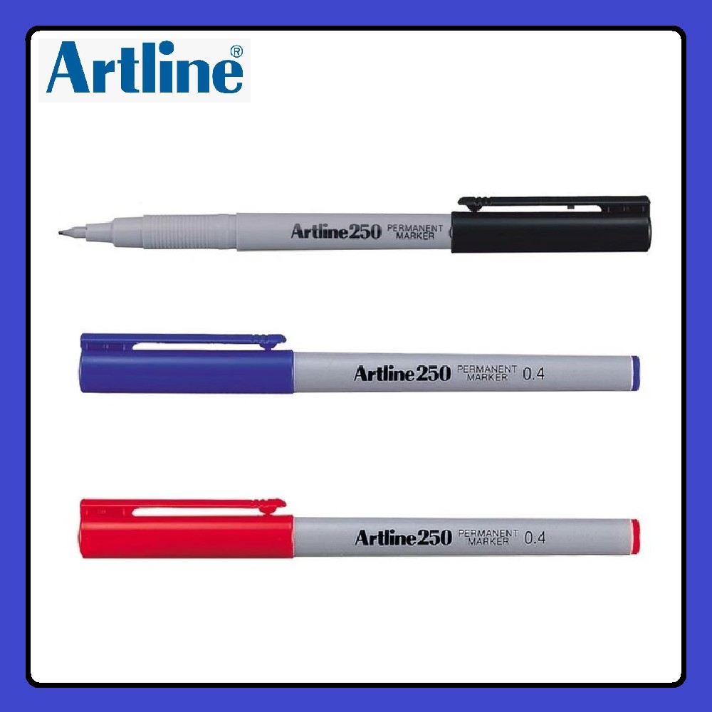 Artline Permanent Marker 250 EK 250 0 4mm Shopee Malaysia