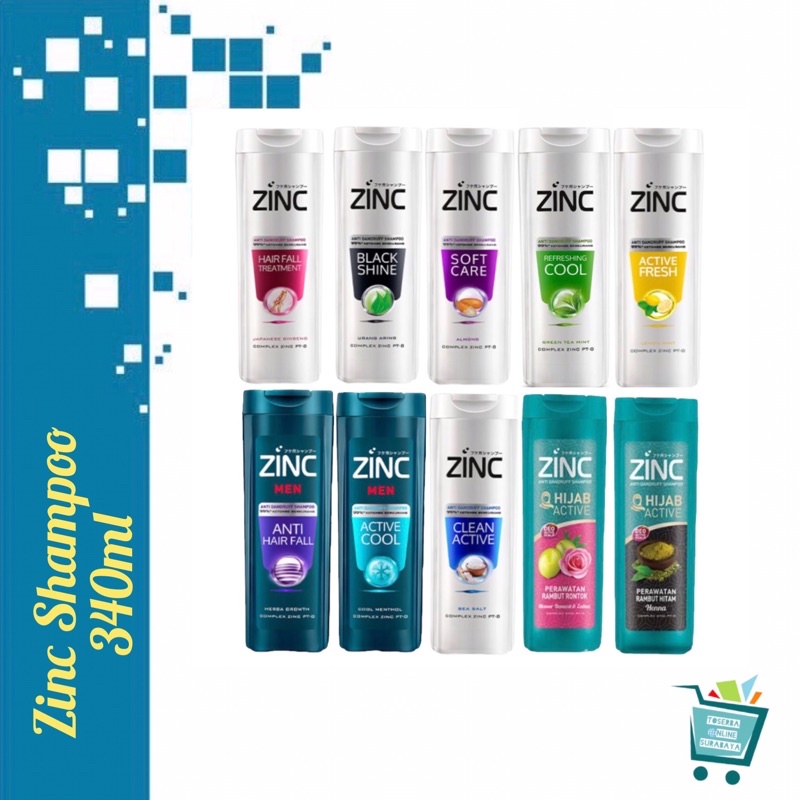 Zinc Shampoo Men Hijab Active Anti Hair Fall Active Fresh Refreshing