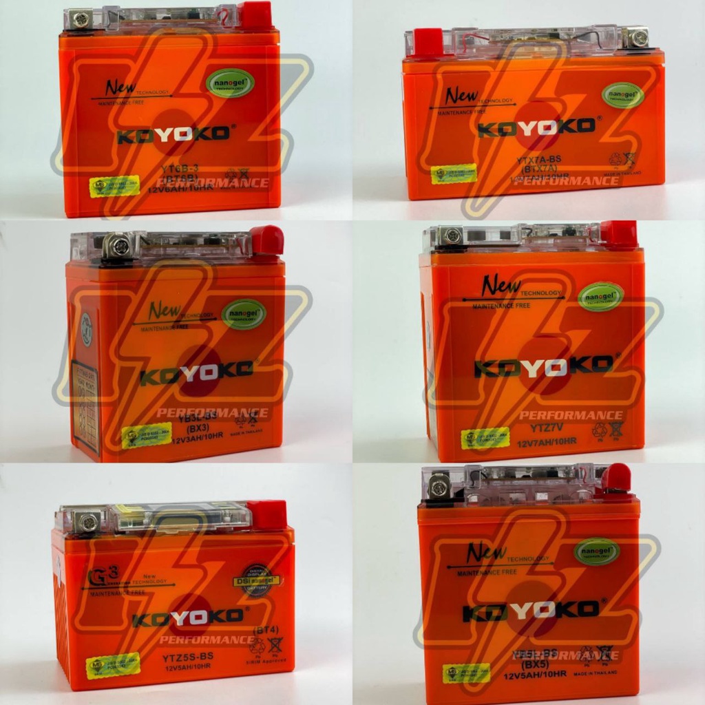 READY STOCK PRODUCT KOYOKO YT6B 3 YTX7A BS YB3L BS YTZ7V YTZ5S BS