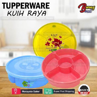 Compartments Lava Lbx Round Lunch Box Tupperware Kuih Raya Bekas