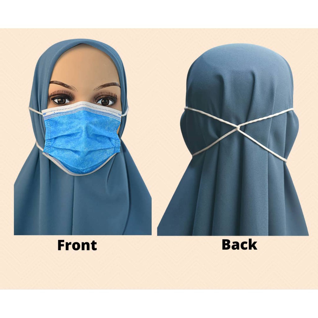 Ready Stock Pcs With Box Head Loop Hijab Mask Earloop Mask Ply Face