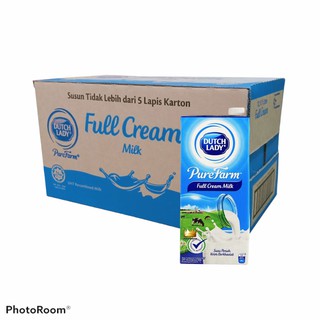 Dutch Lady Pure Farm Full Cream UHT Milk 1 Carton 12pkt X1 Litre