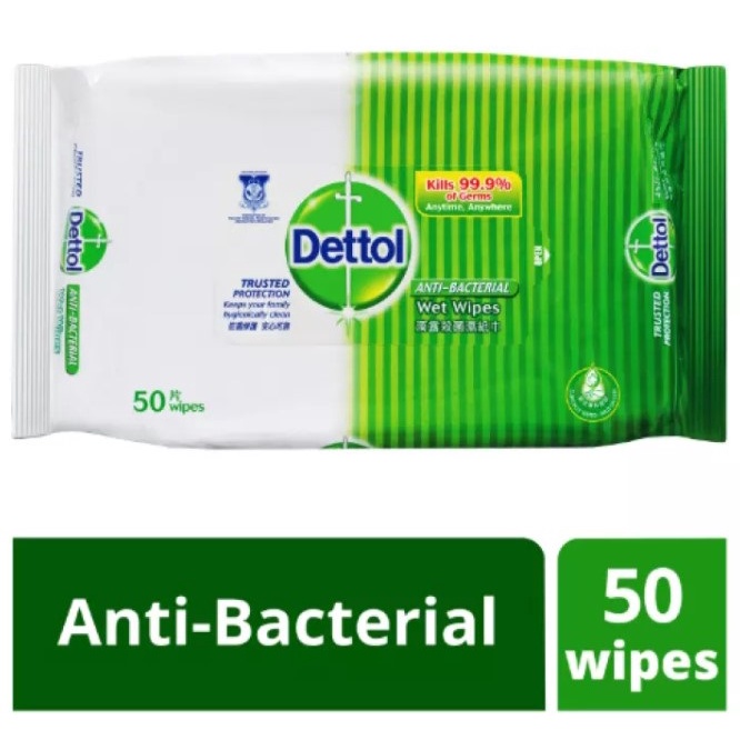 Dettol Wet Wipes Tissues Anti Bacterial S S Tisu Basah Shopee